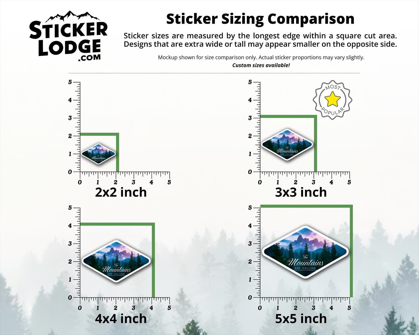 The Mountains Are Calling Vinyl Sticker | Sticker Lodge