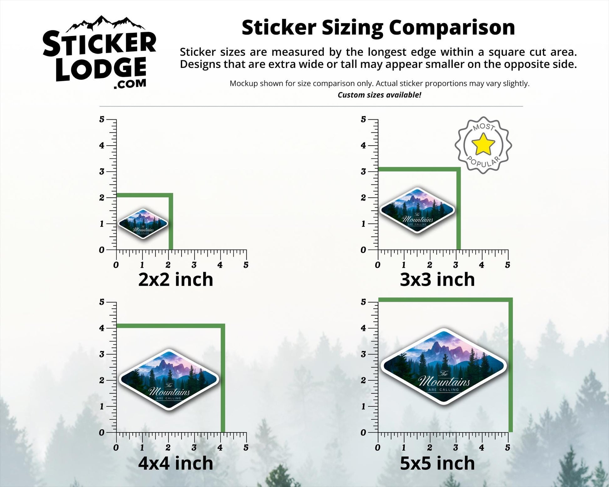 The Mountains Are Calling Vinyl Sticker | Sticker Lodge