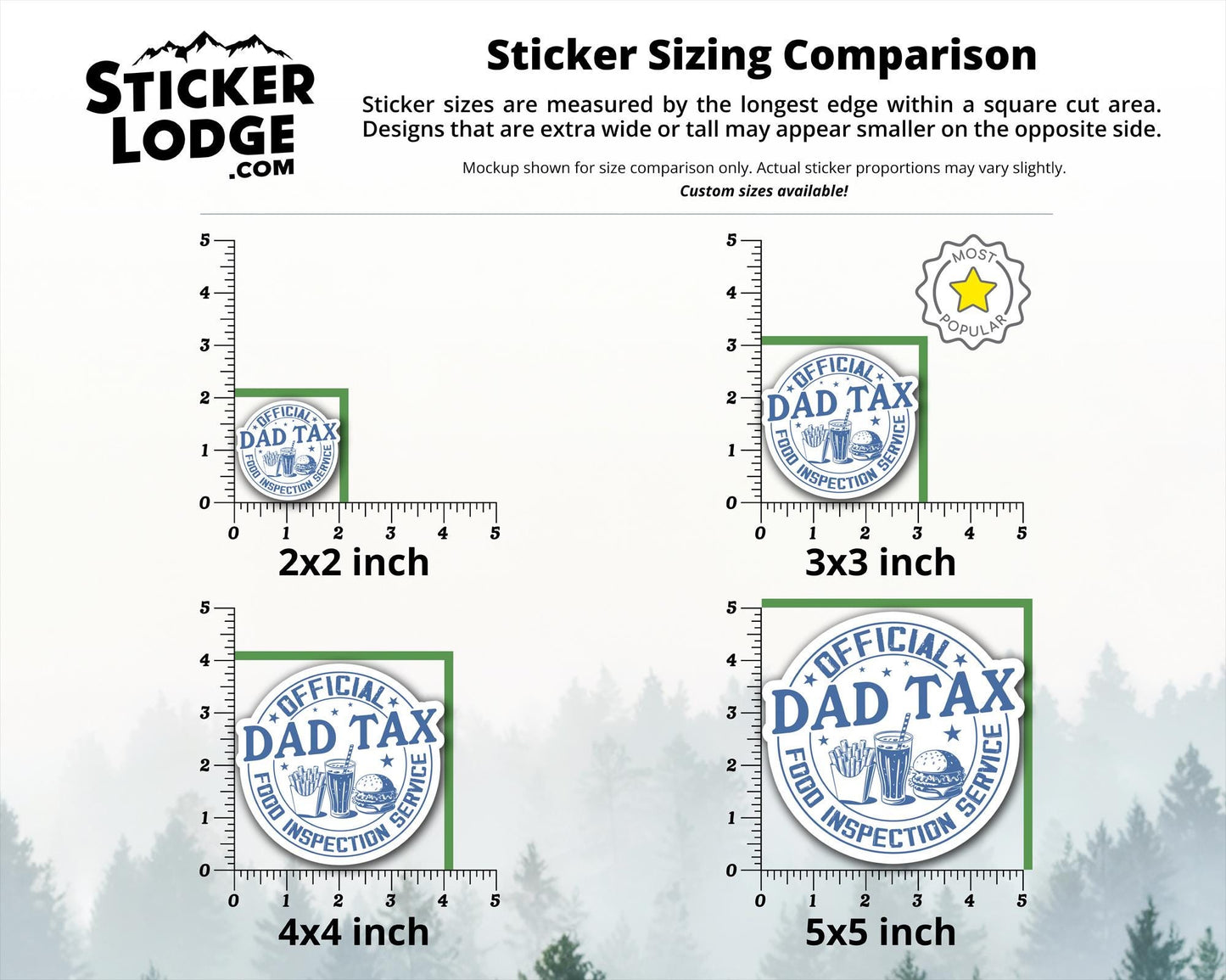 Dad Tax Food Inspection Service Vinyl Sticker | Sticker Lodge
