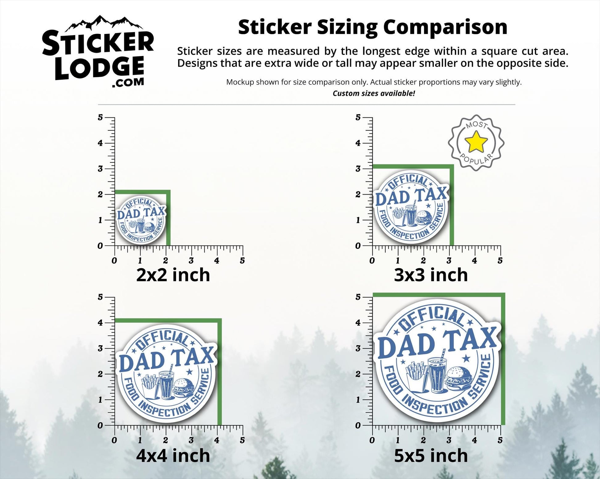 Dad Tax Food Inspection Service Vinyl Sticker | Sticker Lodge