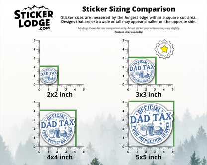 Dad Tax Food Inspection Service Vinyl Sticker | Sticker Lodge