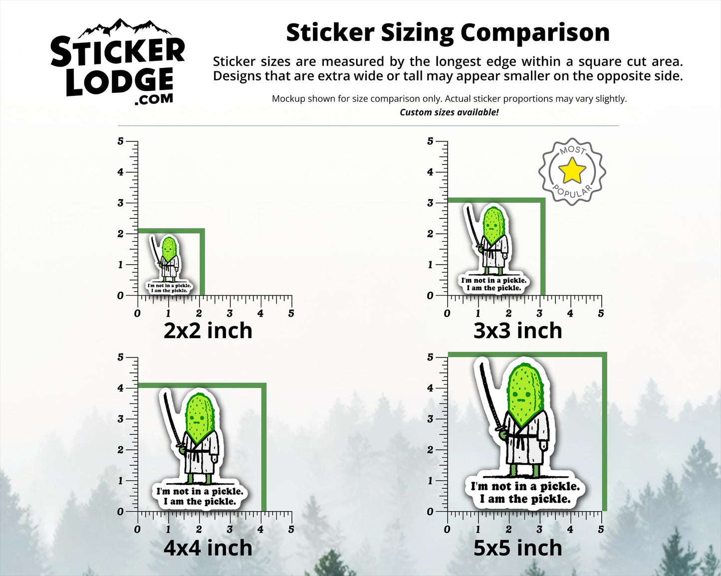 I&#39;m Not In A Pickle, I Am The Pickle Vinyl Sticker | Sticker Lodge