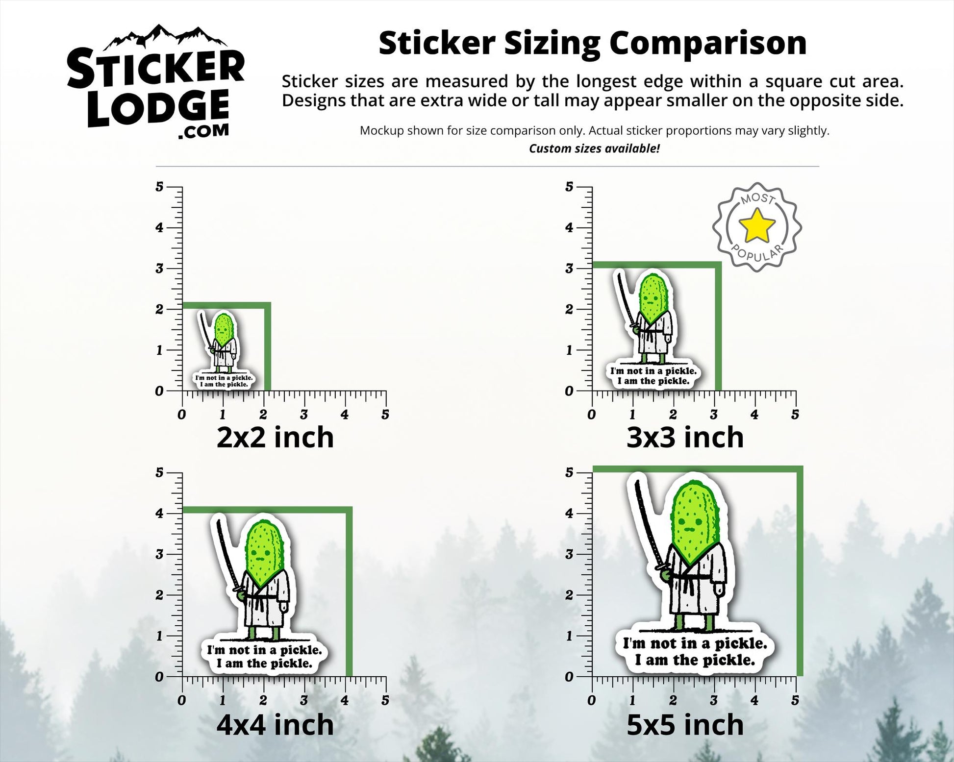 I&#39;m Not In A Pickle, I Am The Pickle Vinyl Sticker | Sticker Lodge