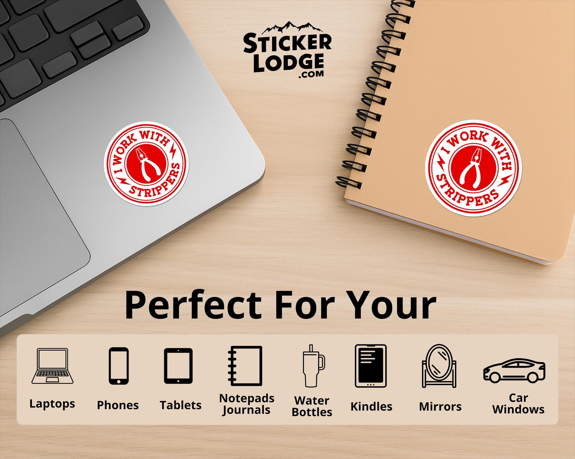 I Work With Strippers Vinyl Sticker | Sticker Lodge