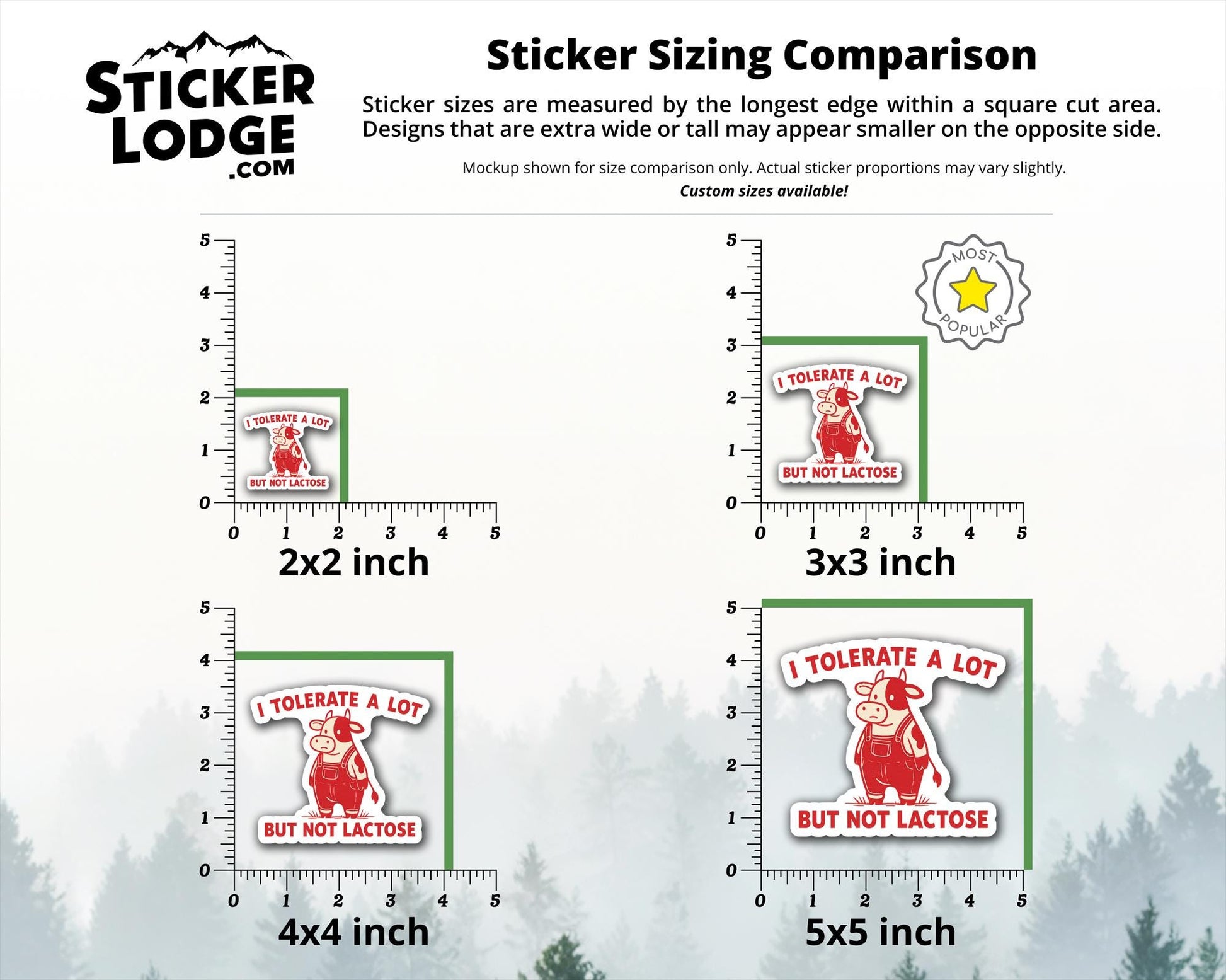 I Tolerate A Lot But Not Lactose Vinyl Sticker | Sticker Lodge