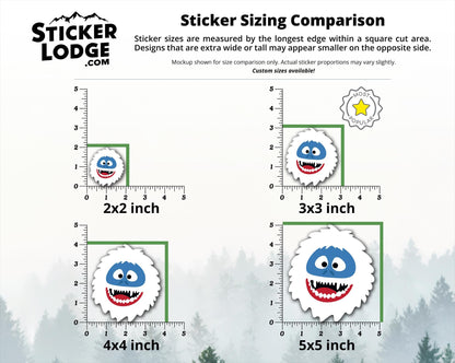 Abominable Snowman Yeti Vinyl Sticker | Sticker Lodge