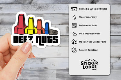 Deez Nuts Vinyl Sticker | Sticker Lodge