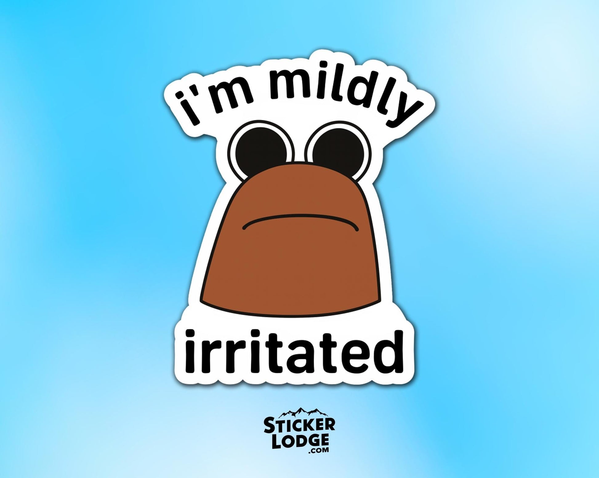 I&#39;m Mildly Irritated Marcus The Worm Vinyl Sticker | Sticker Lodge