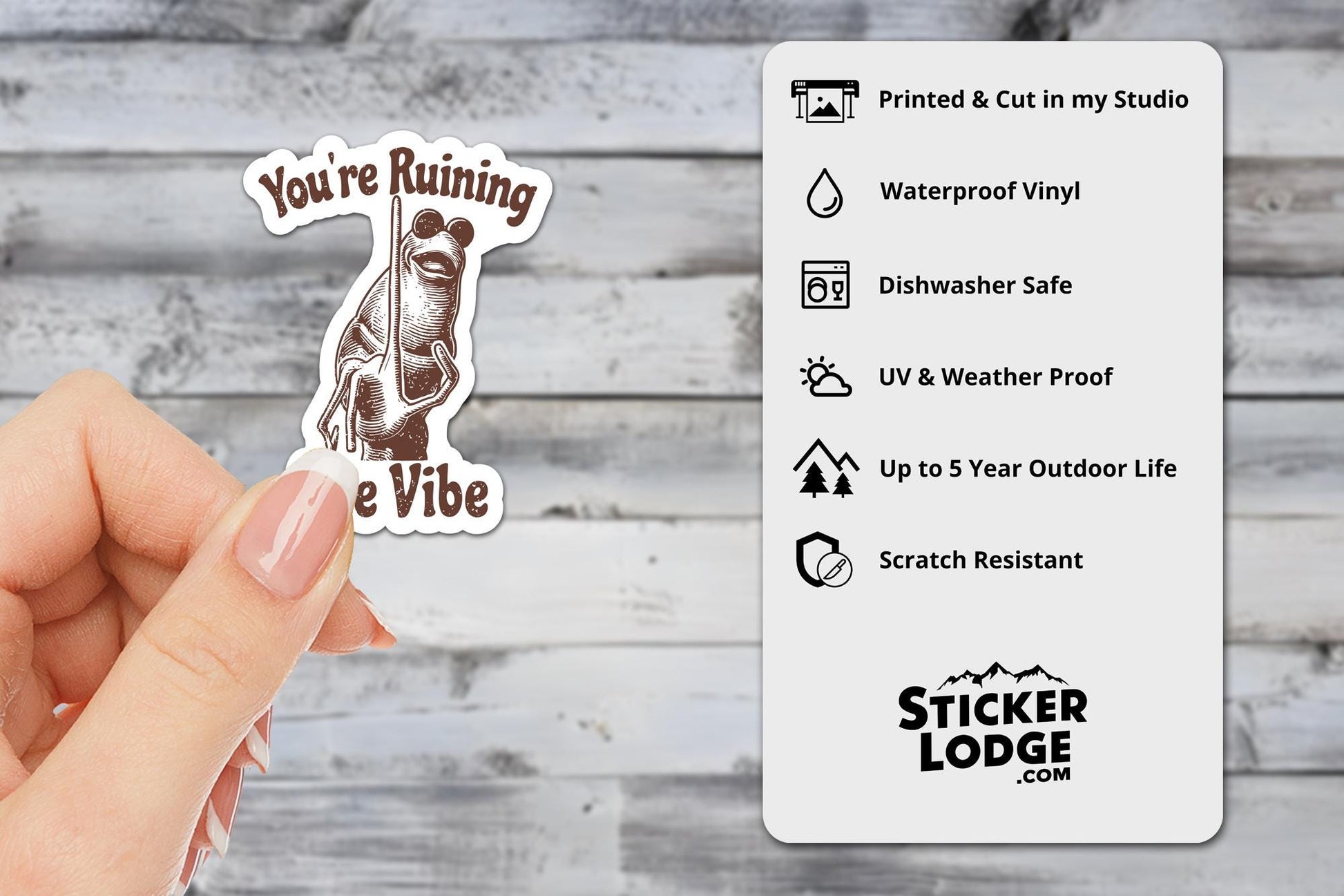 You&#39;re Ruining The Vibe Marcus The Worm Meme Vinyl Sticker | Sticker Lodge