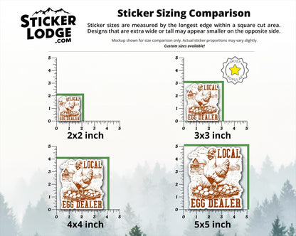 Local Egg Dealer Vinyl Sticker | Sticker Lodge