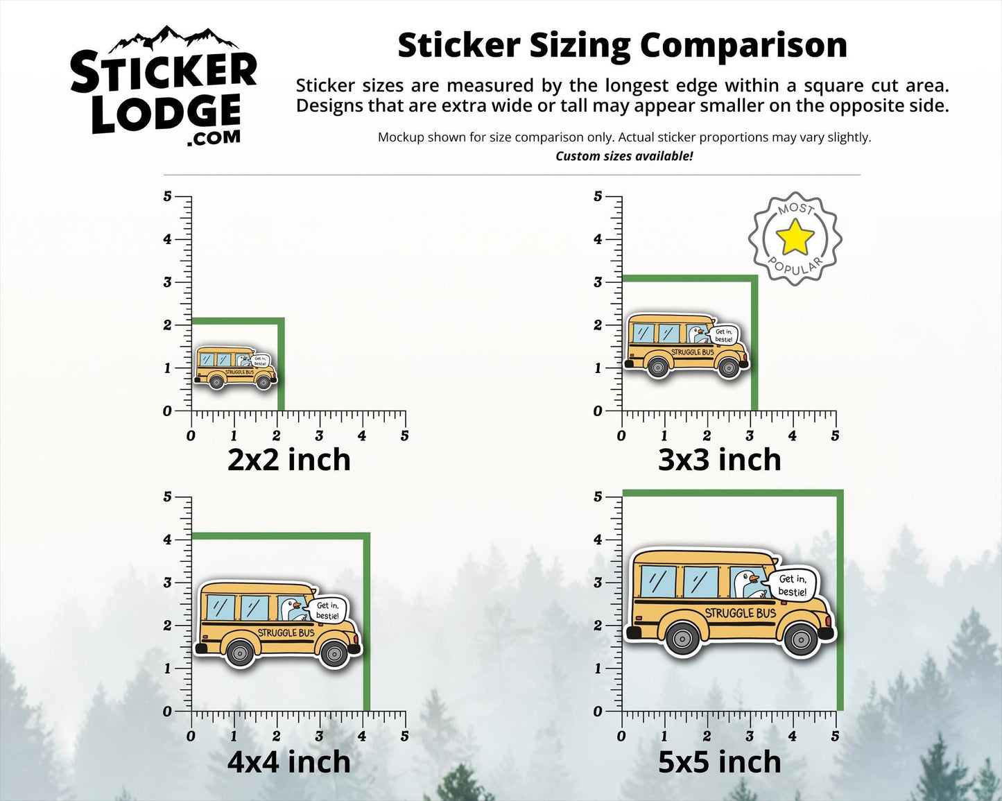 Struggle Bus Goose Vinyl Sticker | Sticker Lodge