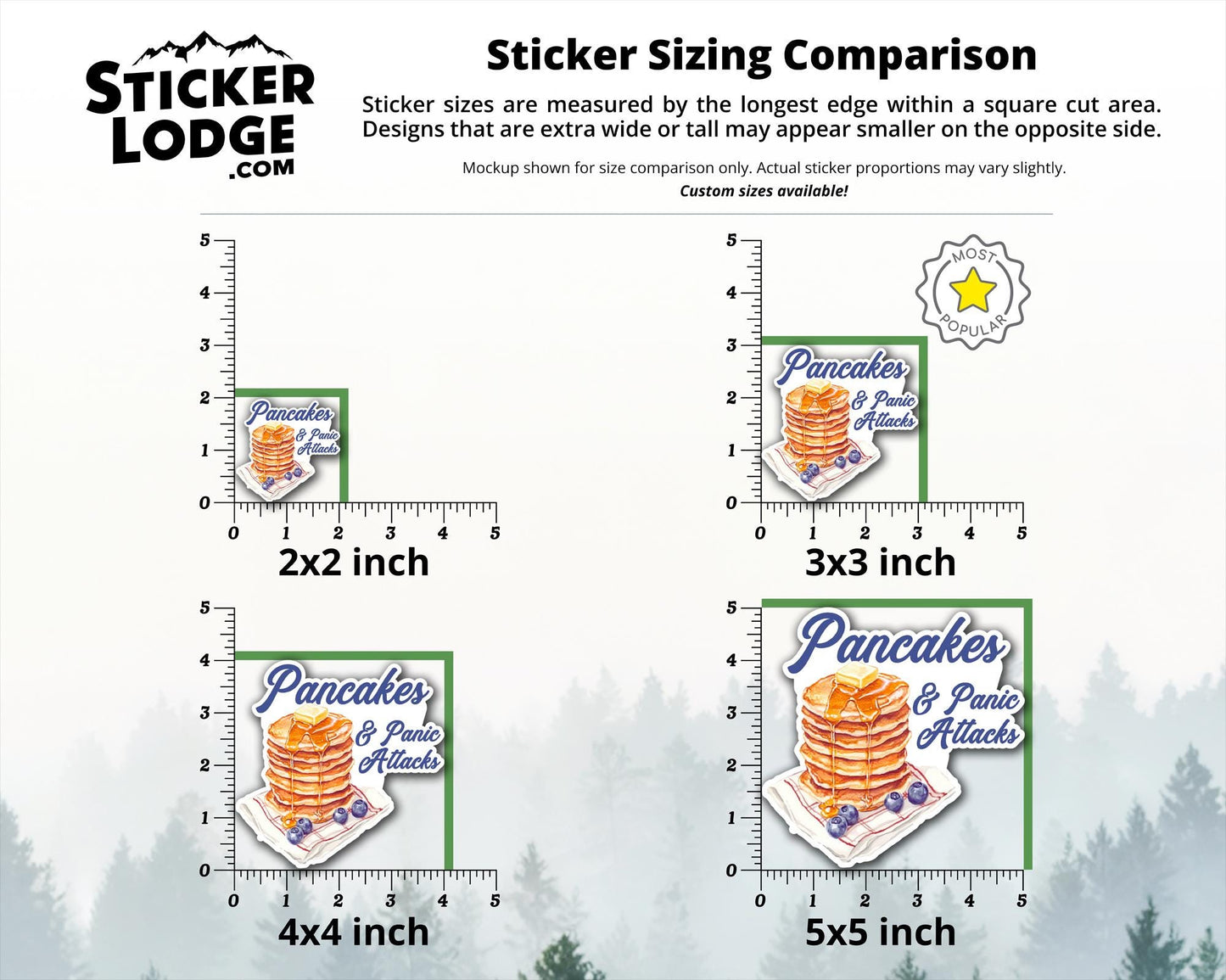 Pancakes and Panic Attacks Vinyl Sticker | Sticker Lodge