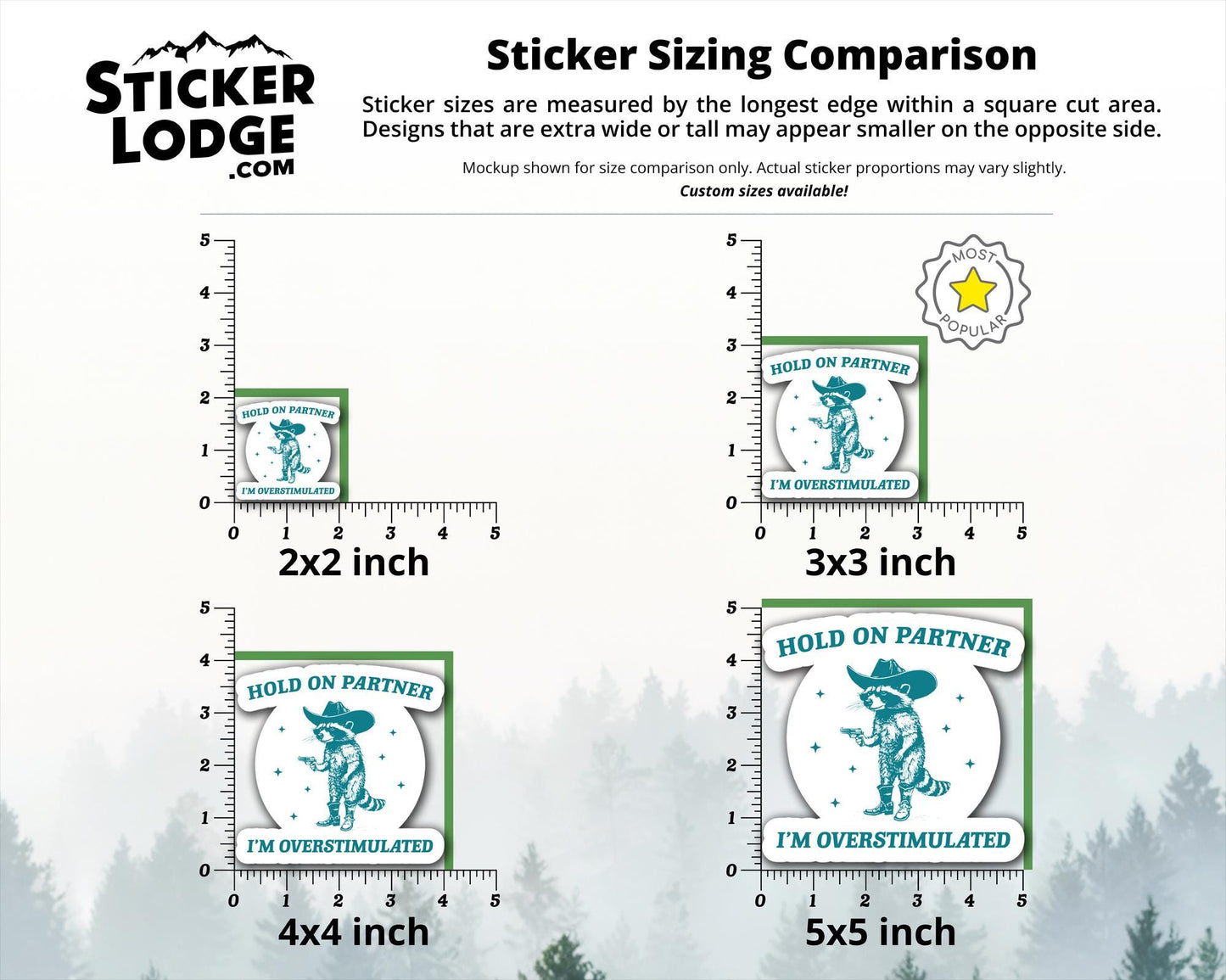 Hold On Partner I'm Overstimulated Vinyl Sticker | Sticker Lodge