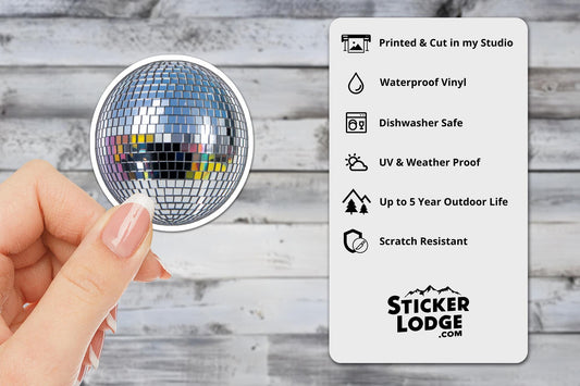 Disco Ball Vinyl Sticker | Sticker Lodge