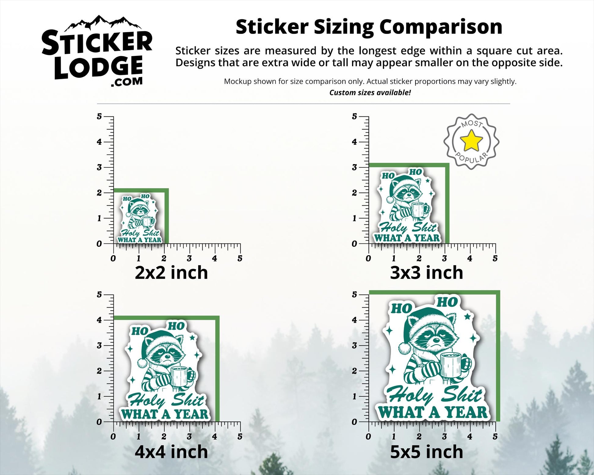 Ho Ho Holy Shit What A Year Vinyl Sticker | Sticker Lodge