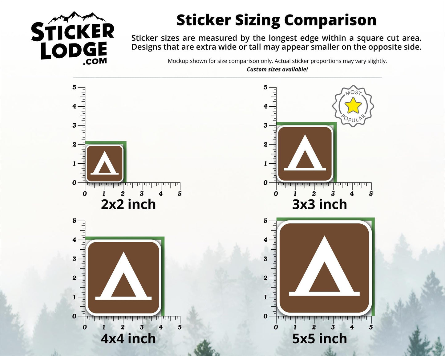 Camping National Park Symbol Vinyl Sticker | Sticker Lodge