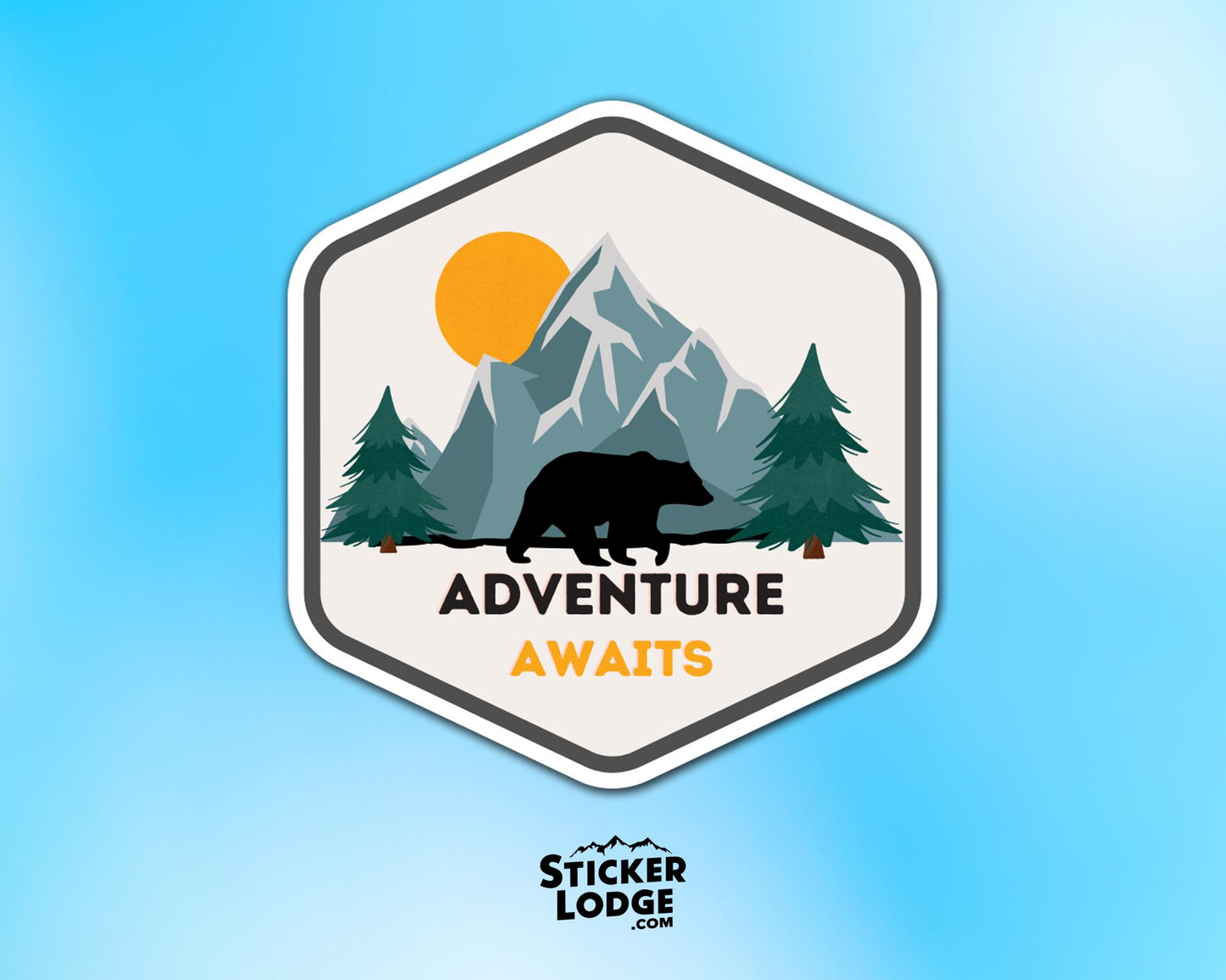 Adventure Awaits Nature Vinyl Sticker | Sticker Lodge