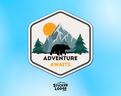Adventure Awaits Nature Vinyl Sticker | Sticker Lodge