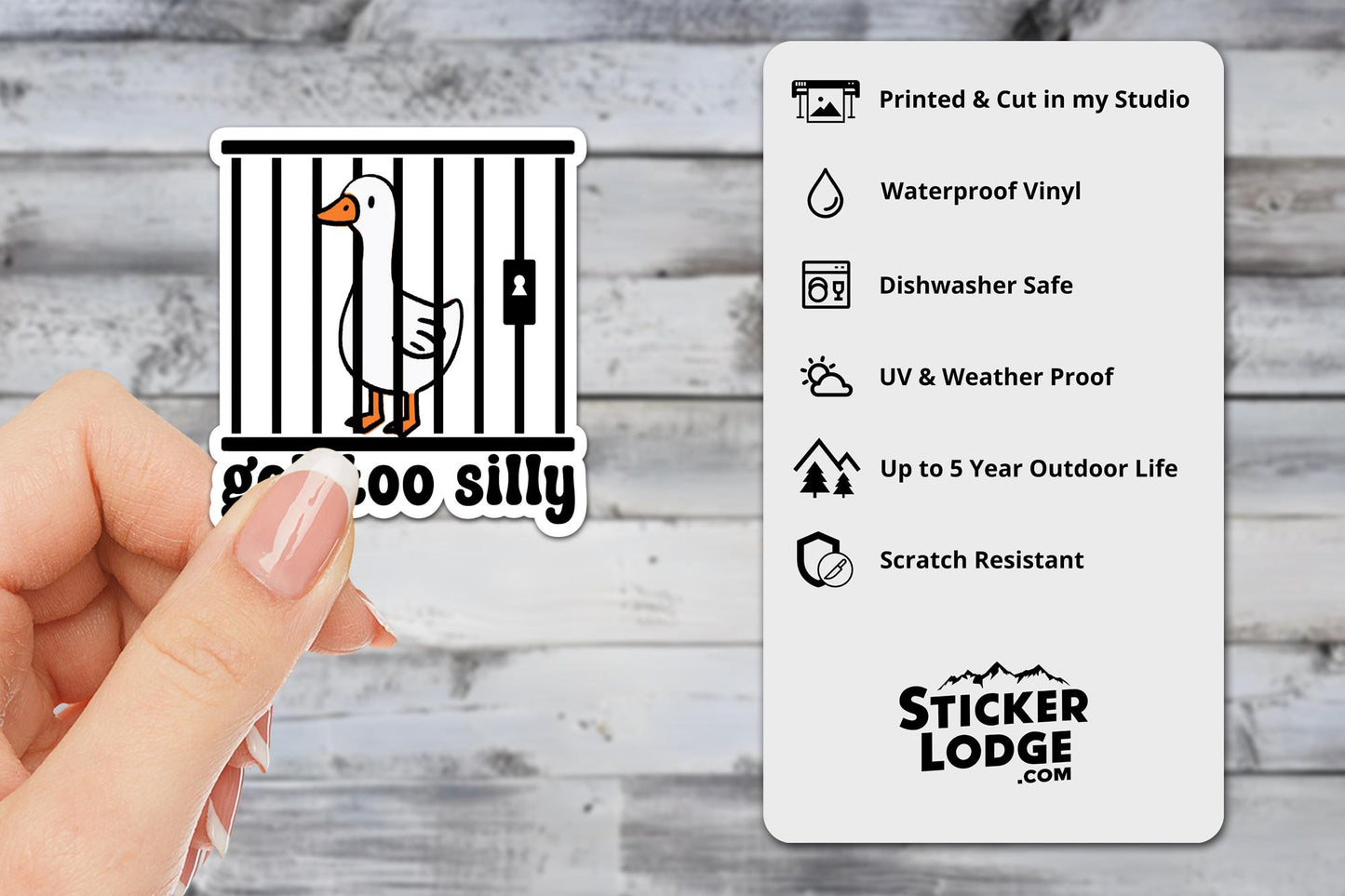 Got Too Silly Vinyl Sticker | Sticker Lodge