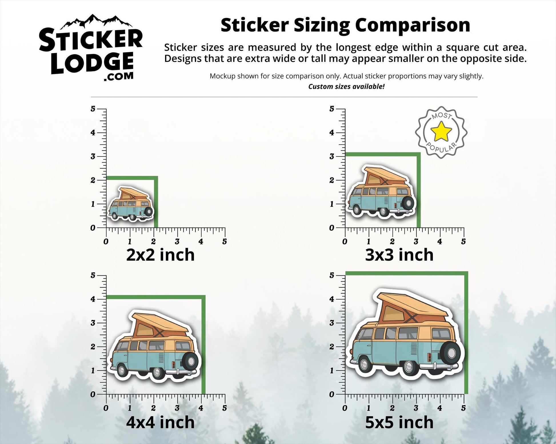 Vintage Van Life Campervan Vinyl Sticker | Sticker Lodge