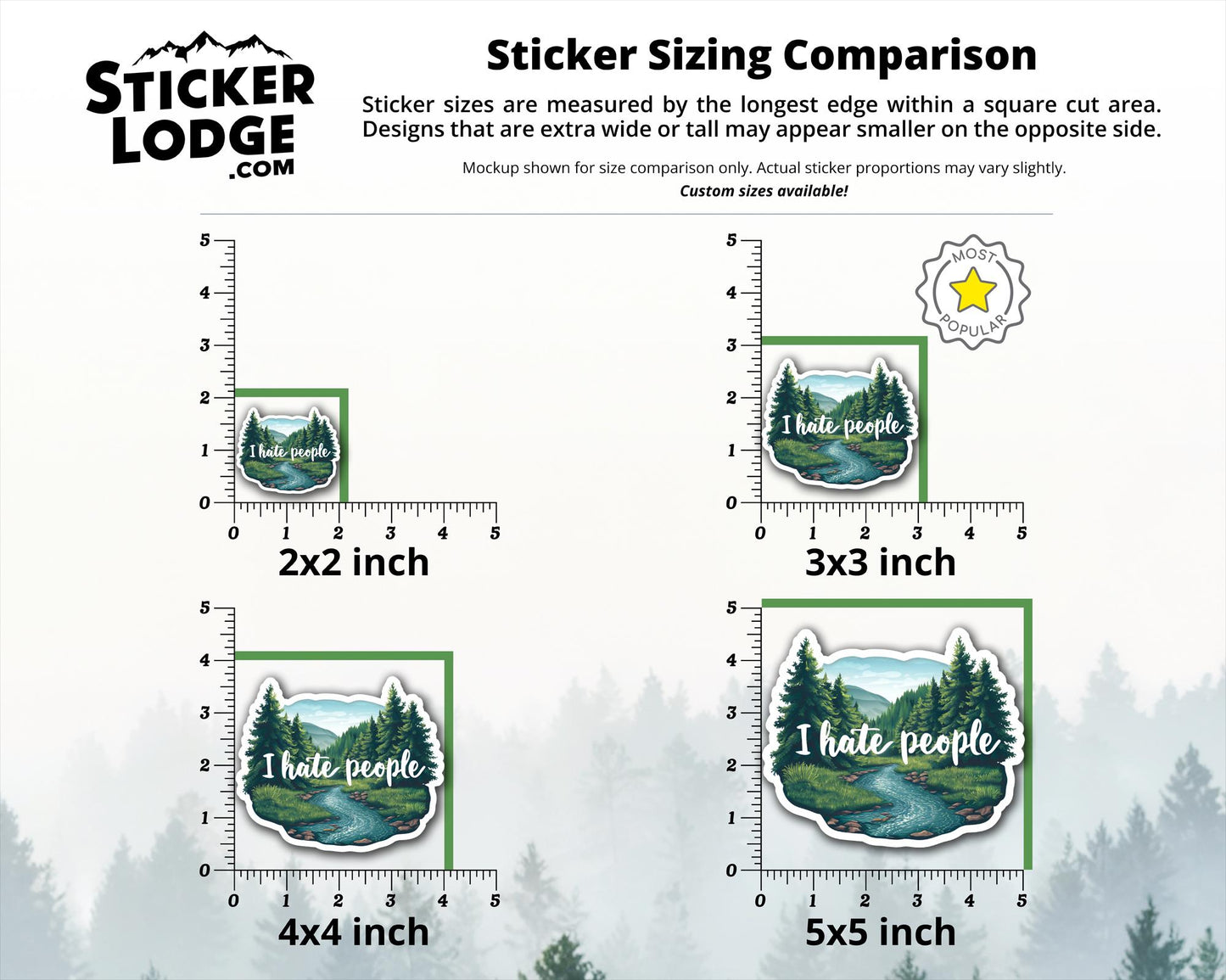 I Hate People Vinyl Sticker | Sticker Lodge