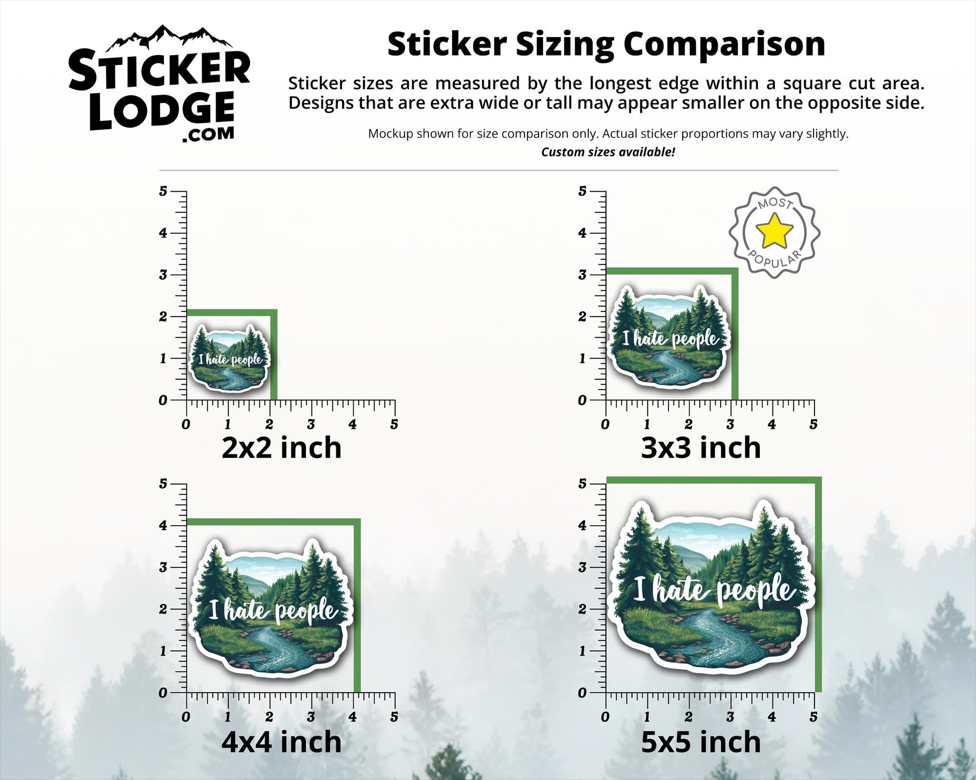 I Hate People Vinyl Sticker | Sticker Lodge