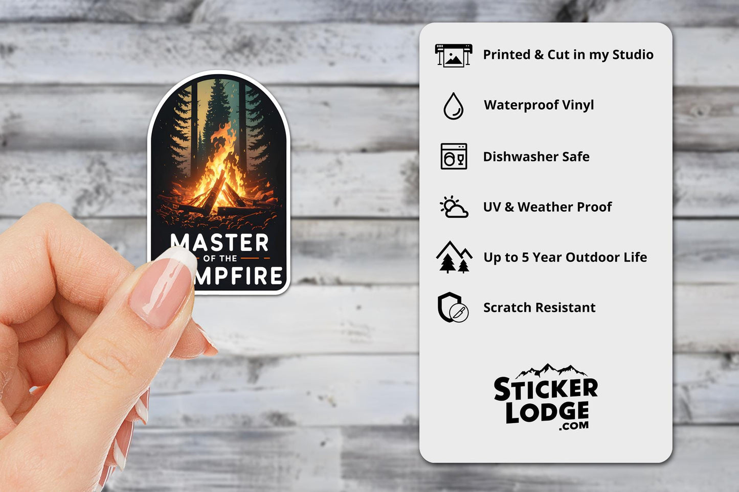 Master of the Campfire Vinyl Sticker | Sticker Lodge