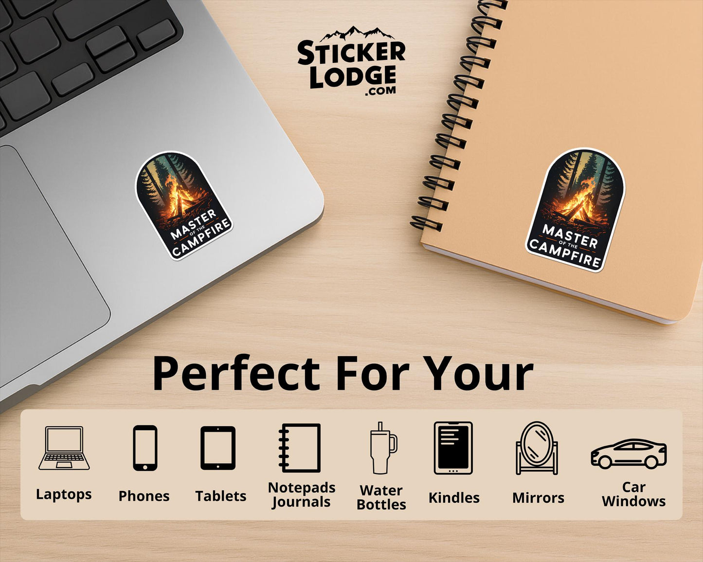 Master of the Campfire Vinyl Sticker | Sticker Lodge