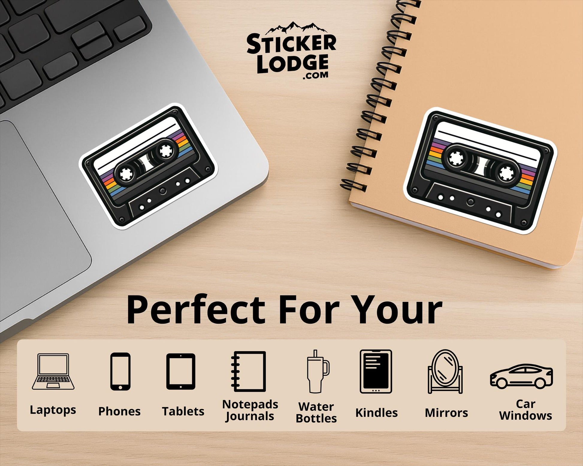 Retro Cassette Tape Vinyl Sticker | Sticker Lodge