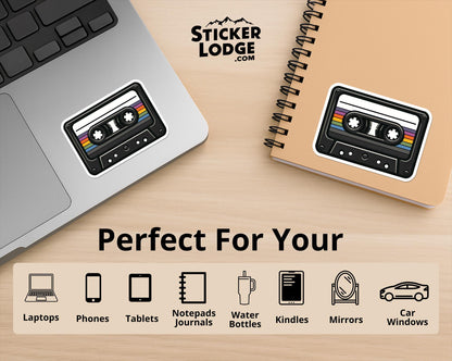 Retro Cassette Tape Vinyl Sticker | Sticker Lodge