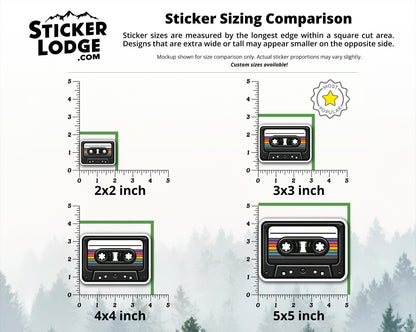 Retro Cassette Tape Vinyl Sticker | Sticker Lodge