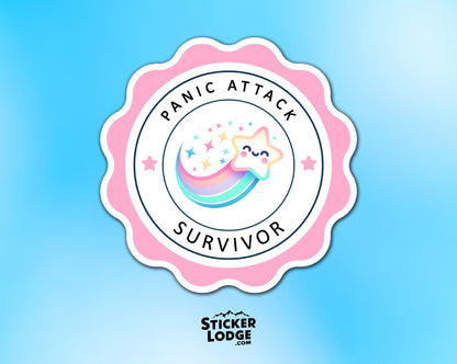 Panic Attack Survivor Vinyl Sticker | Sticker Lodge