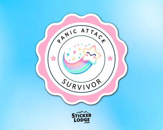Panic Attack Survivor Vinyl Sticker | Sticker Lodge