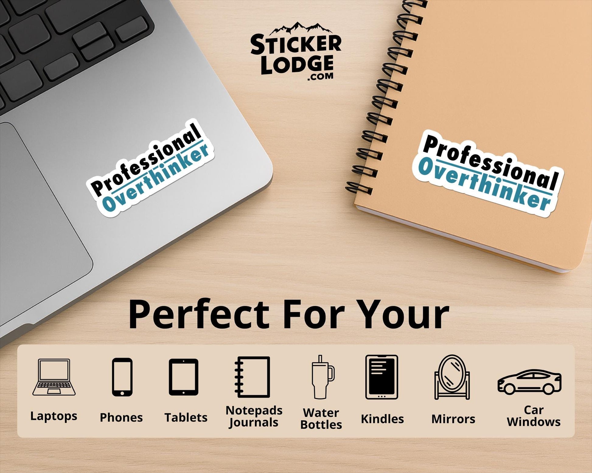 Professional Overthinker Vinyl Sticker | Sticker Lodge