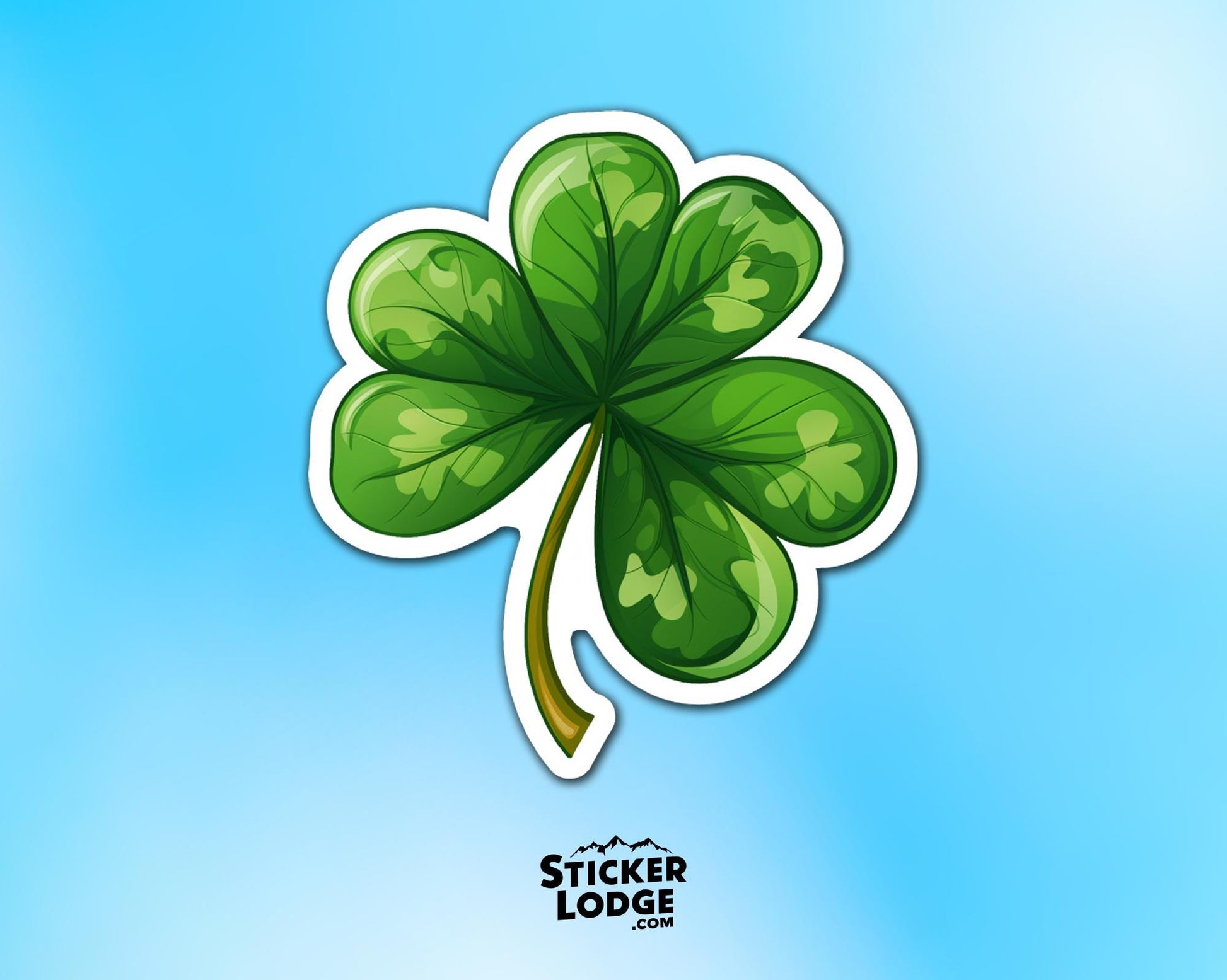 Lucky Shamrock Vinyl Sticker | Sticker Lodge
