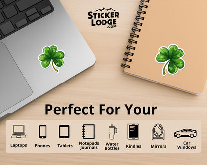 Lucky Shamrock Vinyl Sticker | Sticker Lodge