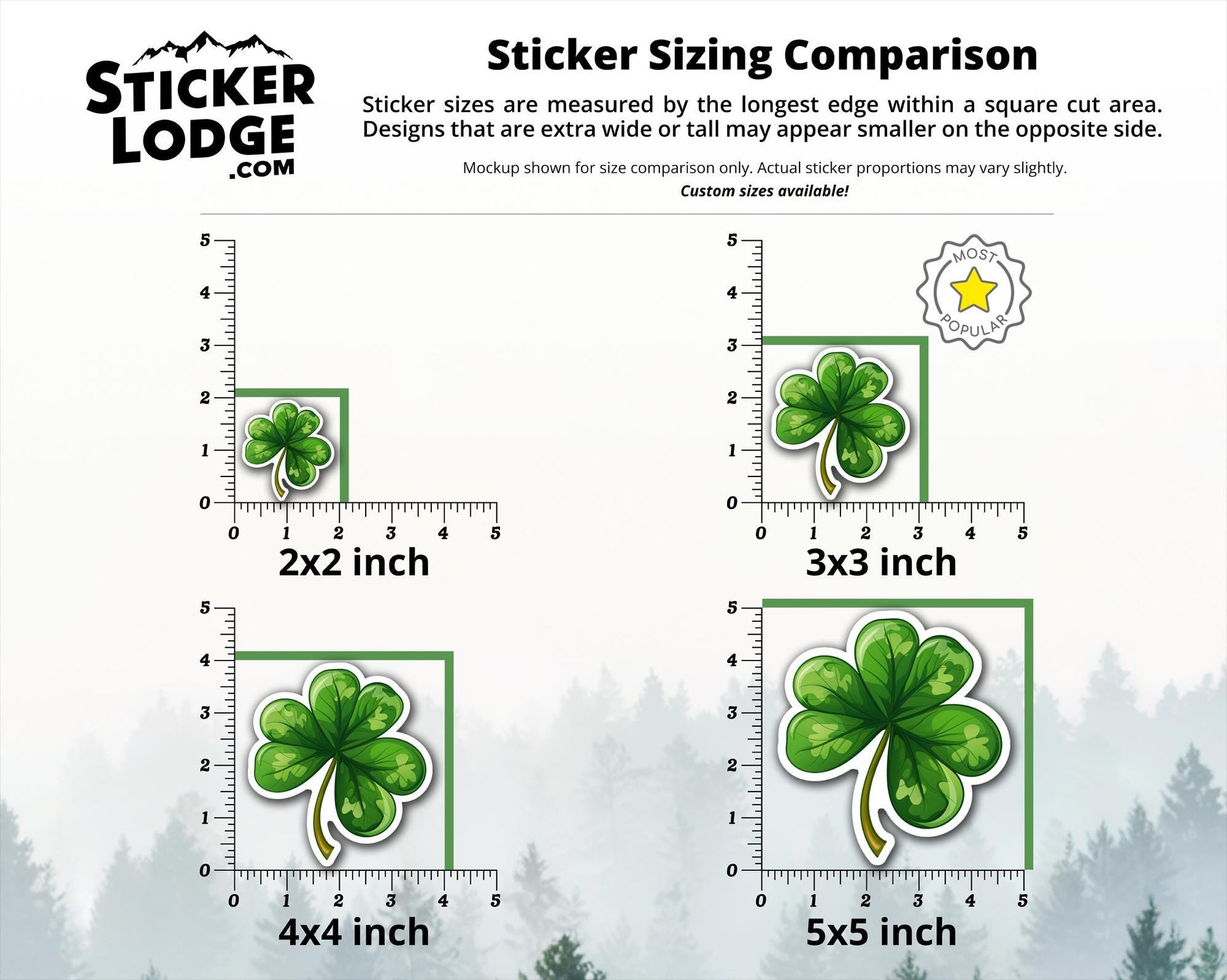 Lucky Shamrock Vinyl Sticker | Sticker Lodge