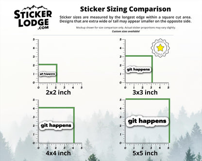 Git Happens Vinyl Sticker | Sticker Lodge
