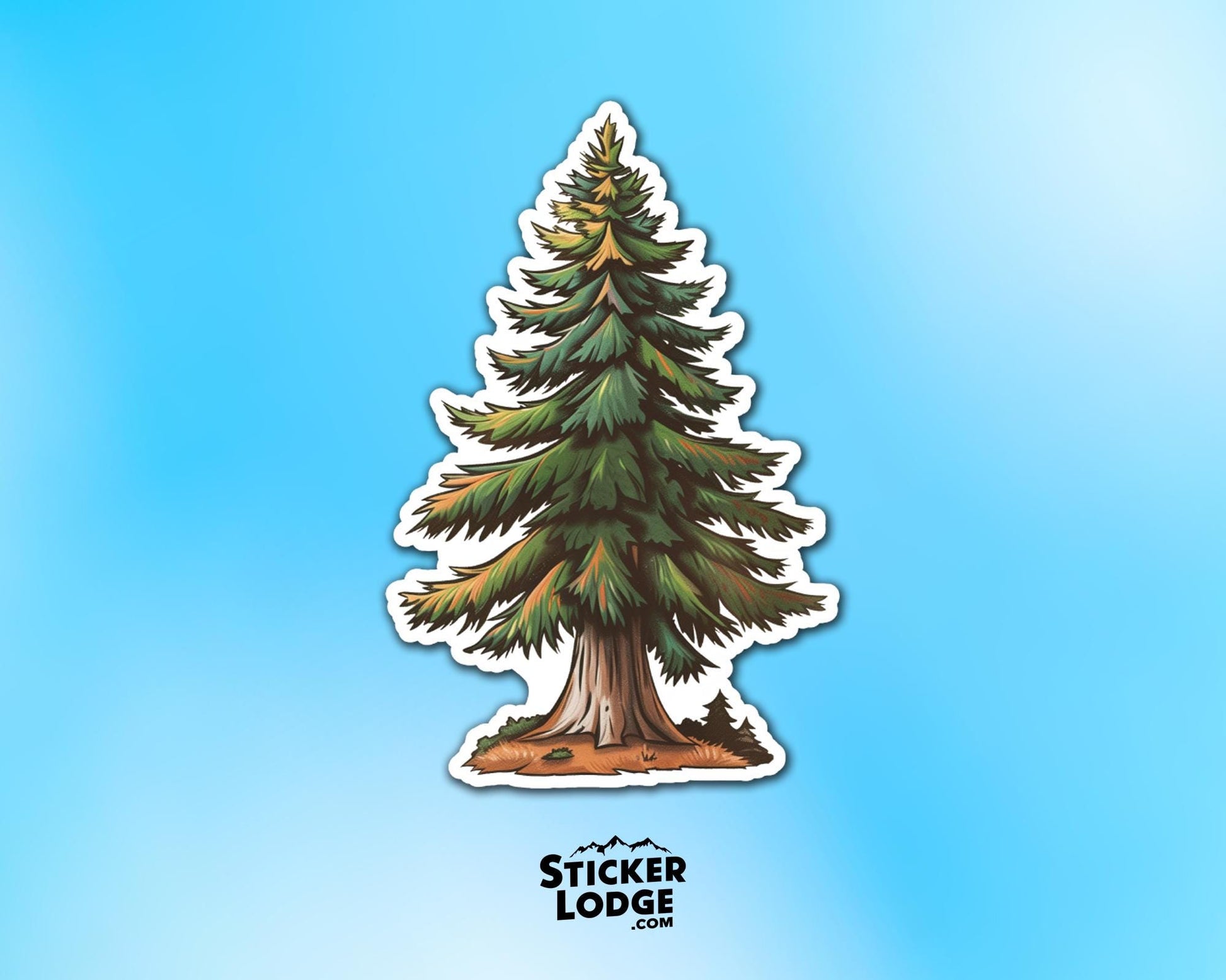 Majestic Redwood Tree Vinyl Sticker | Sticker Lodge