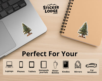 Majestic Redwood Tree Vinyl Sticker | Sticker Lodge