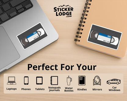 Classic VHS Tape Vinyl Sticker | Sticker Lodge