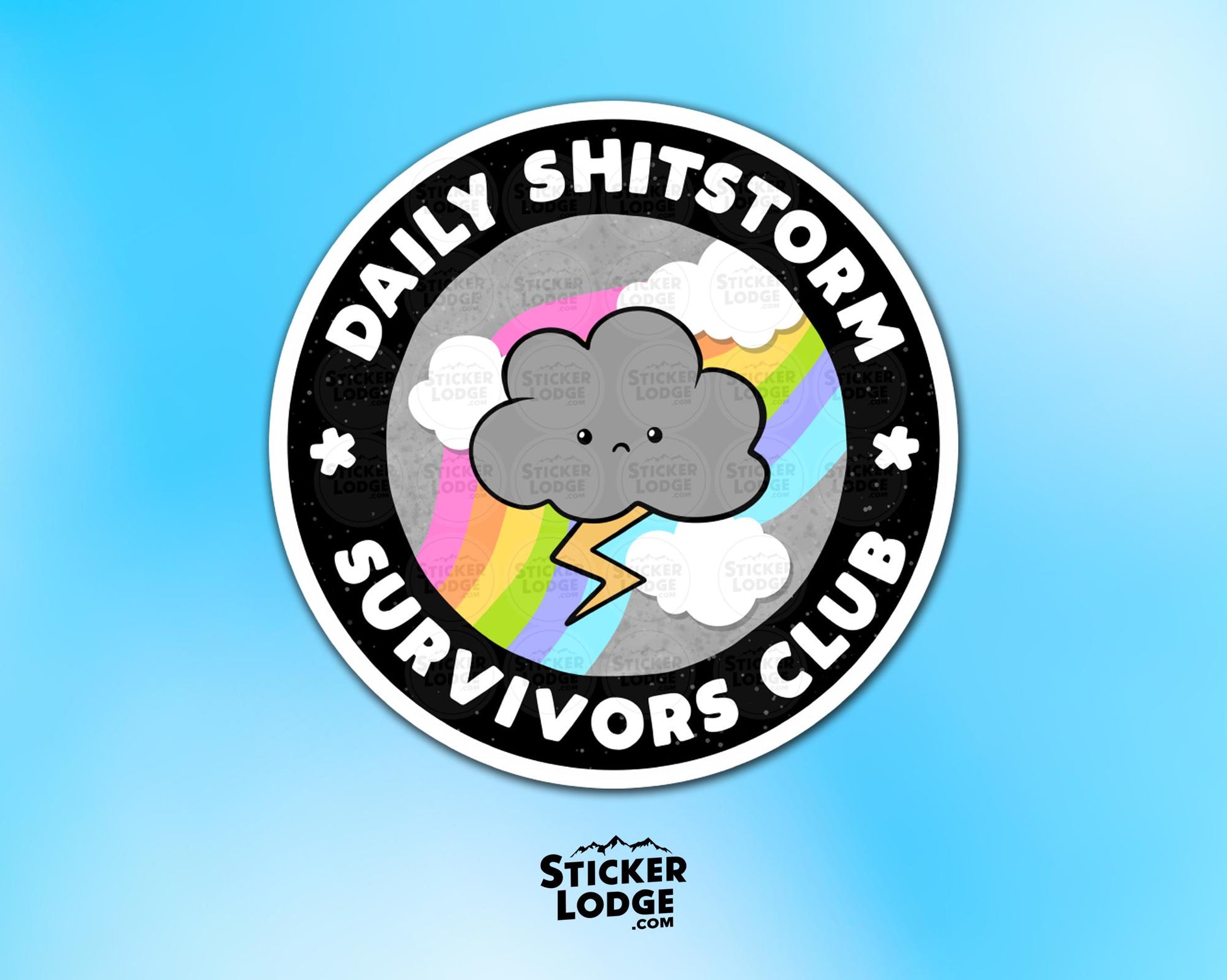 Daily Shitstorm Survivor Club Vinyl Sticker | Sticker Lodge