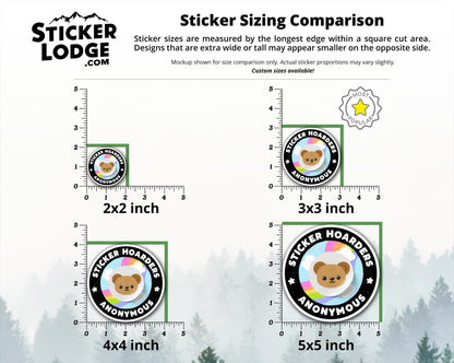 Sticker Hoarders Anonymous Vinyl Sticker | Sticker Lodge