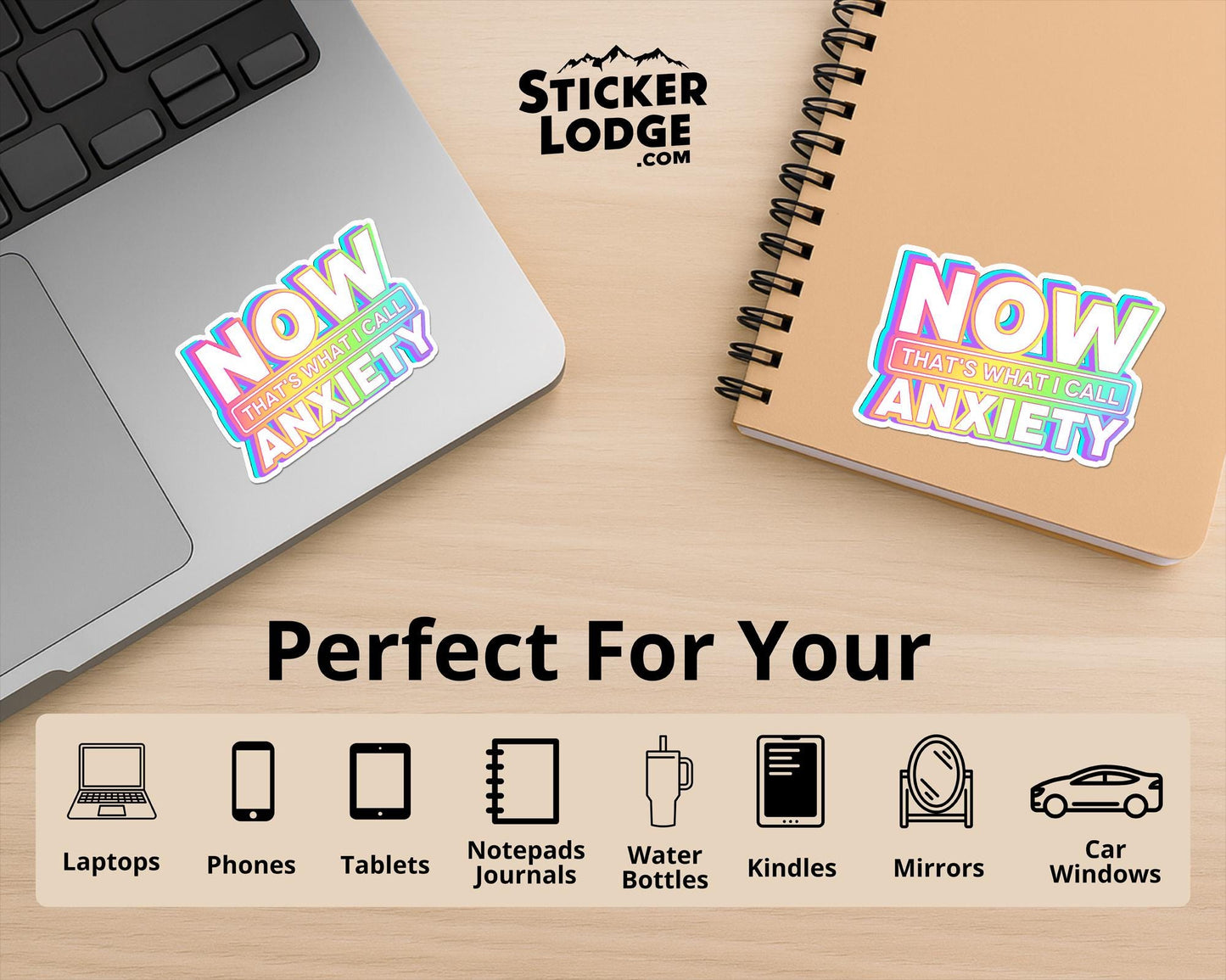 Now Thats What I Call Anxiety Vinyl Sticker | Sticker Lodge