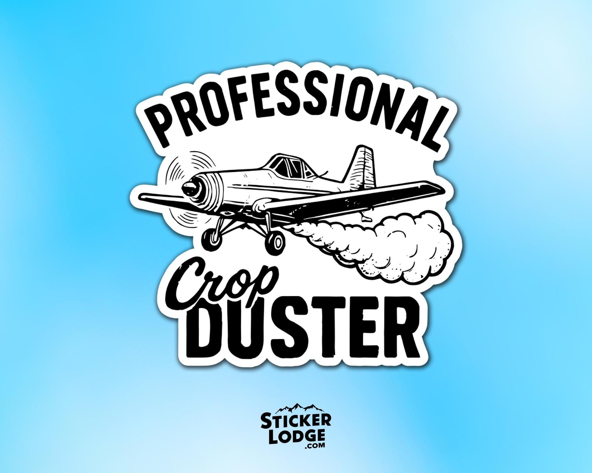 Professional Crop Duster Vinyl Sticker | Sticker Lodge