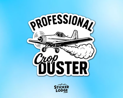 Professional Crop Duster Vinyl Sticker | Sticker Lodge