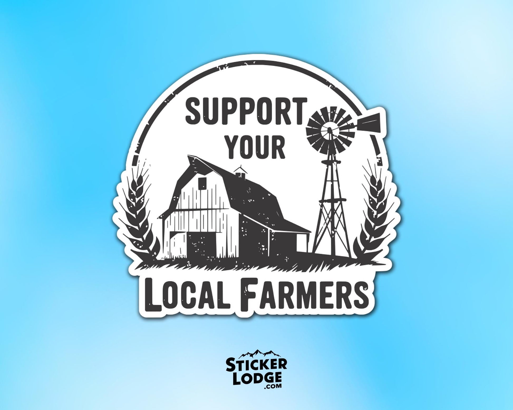 Support Your Local Farmers Vinyl Sticker | Sticker Lodge