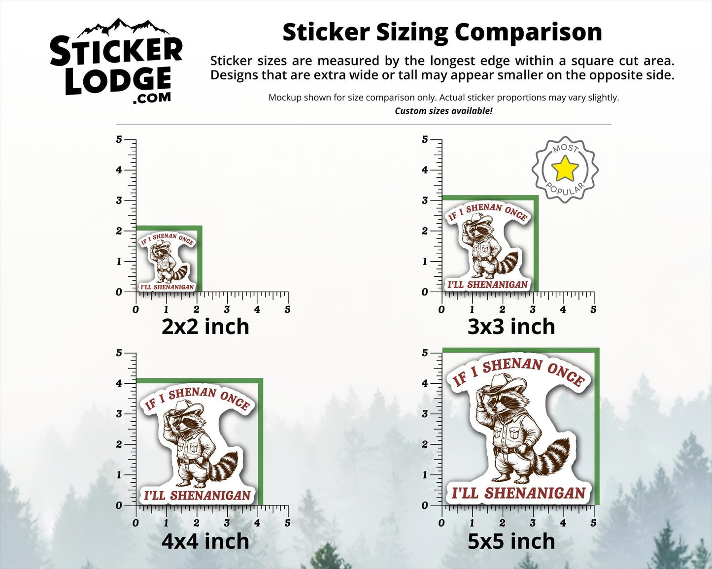 If I Shenan Once I'll Shenanigan Raccoon Vinyl Sticker | Sticker Lodge