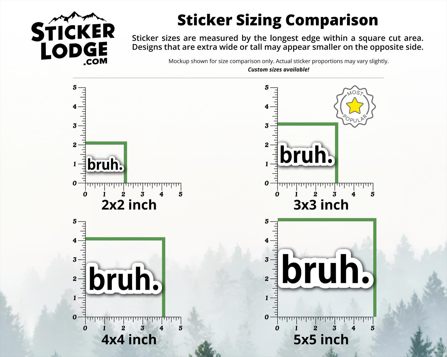 bruh Vinyl Sticker | Sticker Lodge