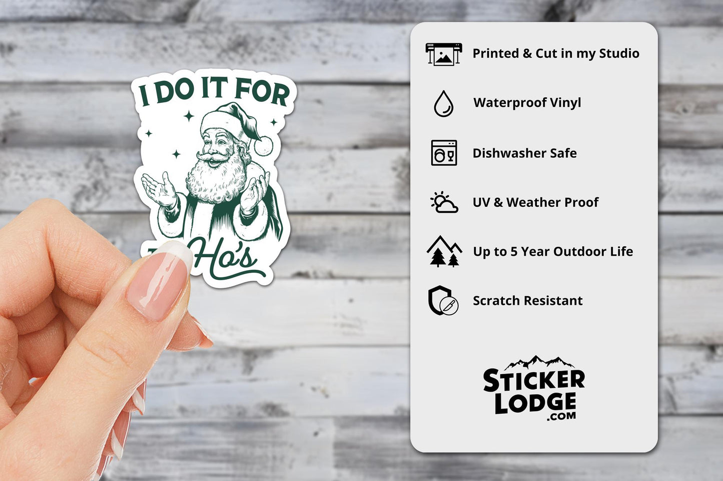 I Do It For The Hos Vinyl Sticker | Sticker Lodge